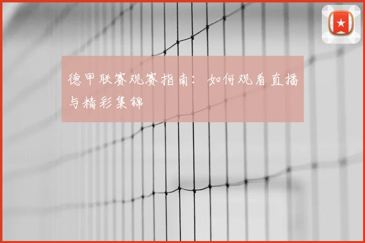 德甲联赛观赛指南:如何观看直播与精彩集锦